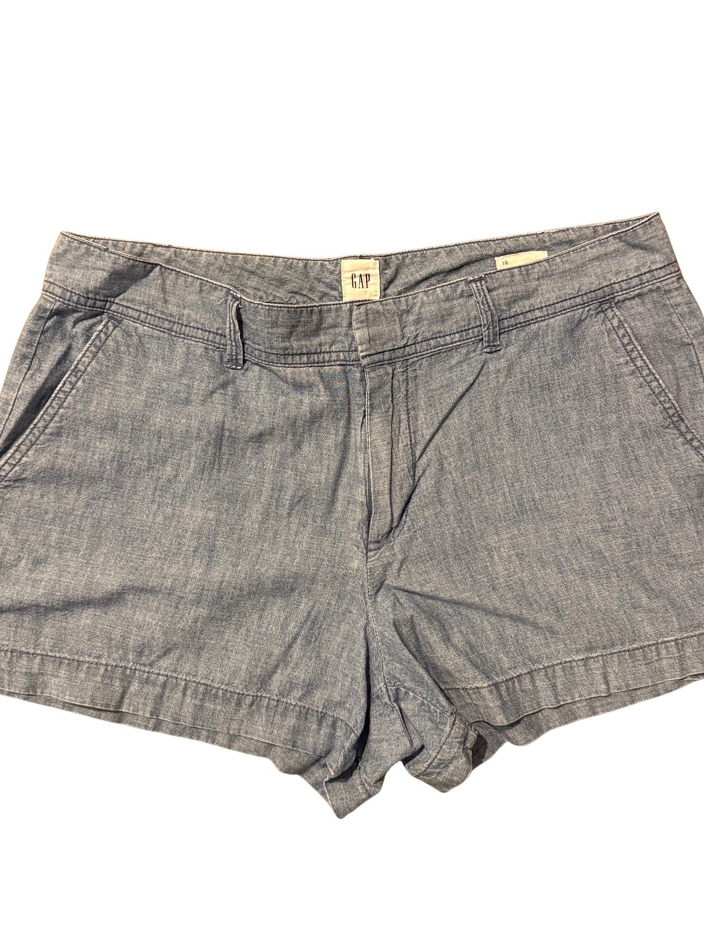 GAP Women's Light Chambray Shorts - Blue, 10